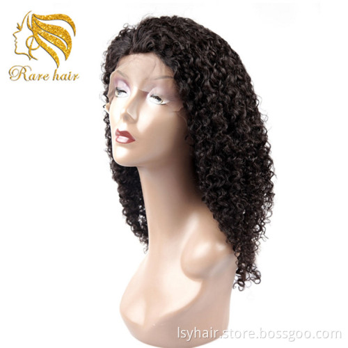 Lsy Hand Tied Full Lace Wig Virgin Pre-Plucked Human Hair Kinky Curly Full Lace Wig With Baby hair